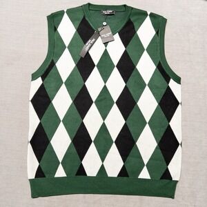 NWT PJ Paul Jones Argyle Sweater Vest Mens XL Golf Preppy Office